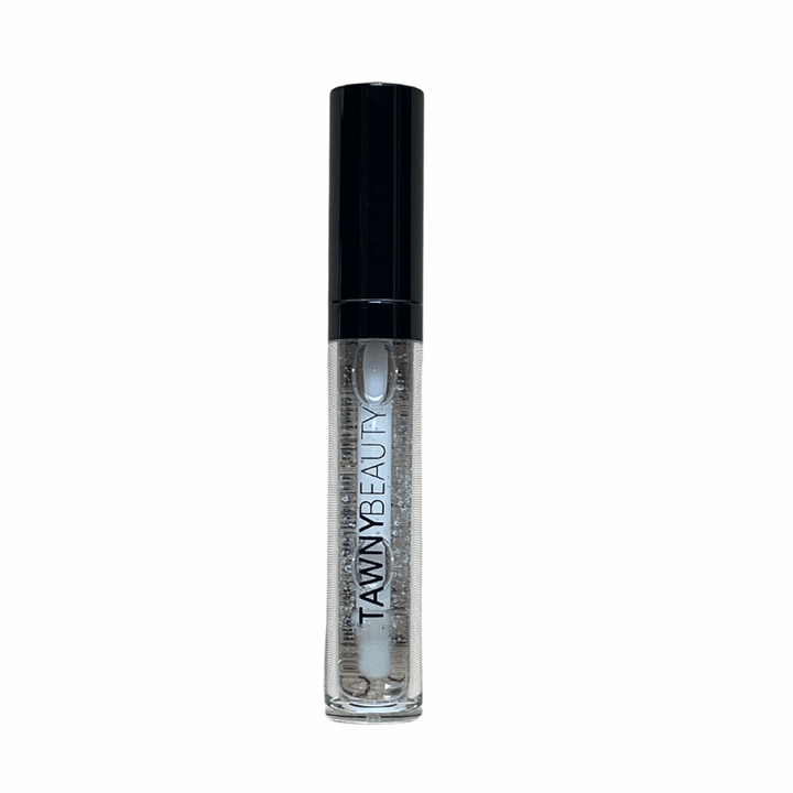 Tawny Beauty, Crystal Clear Lipgloss, Color is clear, Cruelty free, Gluten free, Paraben free, Vegan, Black-owned, Woman-owned cosmetic makeup brand based in Atlanta, Georgia, Made in the USA