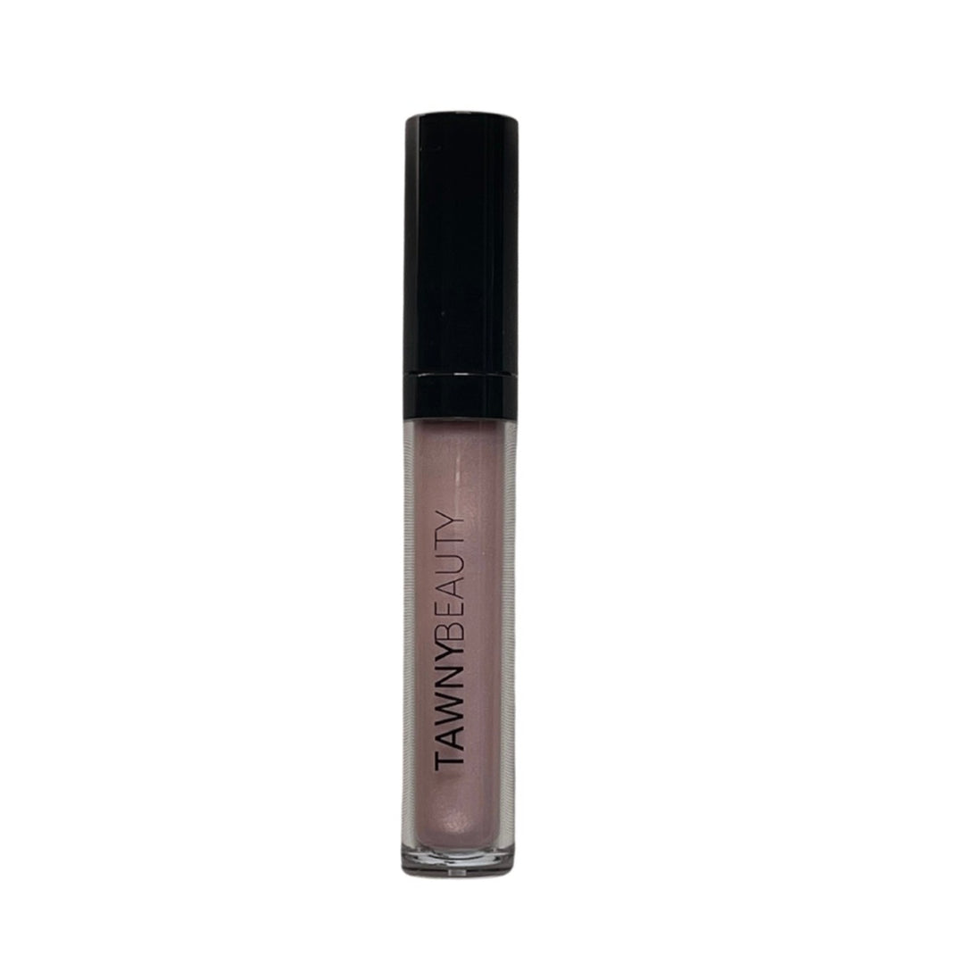 Tawny Beauty, Just a Hint Lipgloss, Color is a shimmery creme blush, Cruelty free, Gluten free, Paraben free, Vegan, Black-owned, Woman-owned cosmetic makeup brand based in Atlanta, Georgia, Made in the USA