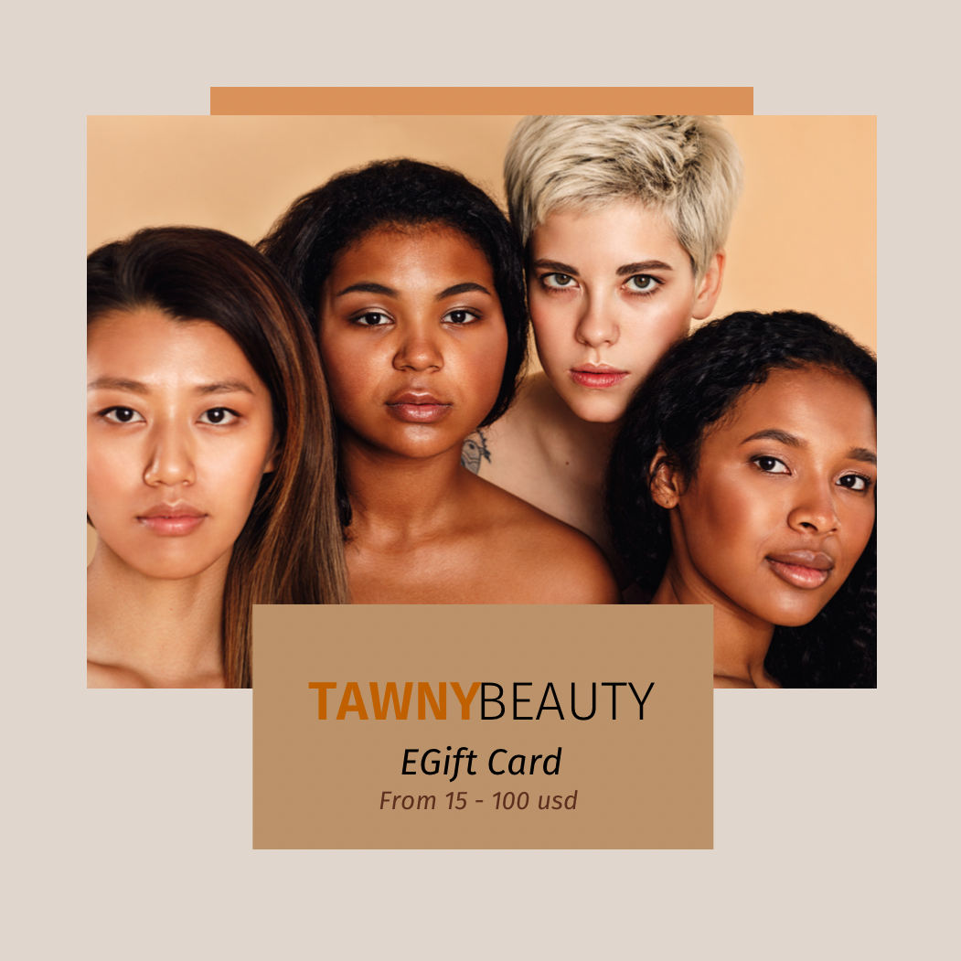Tawny Beauty Electronic Gift Card, Black-owned, Woman-owned, online cosmetic makeup brand based in Atlanta, Georgia
