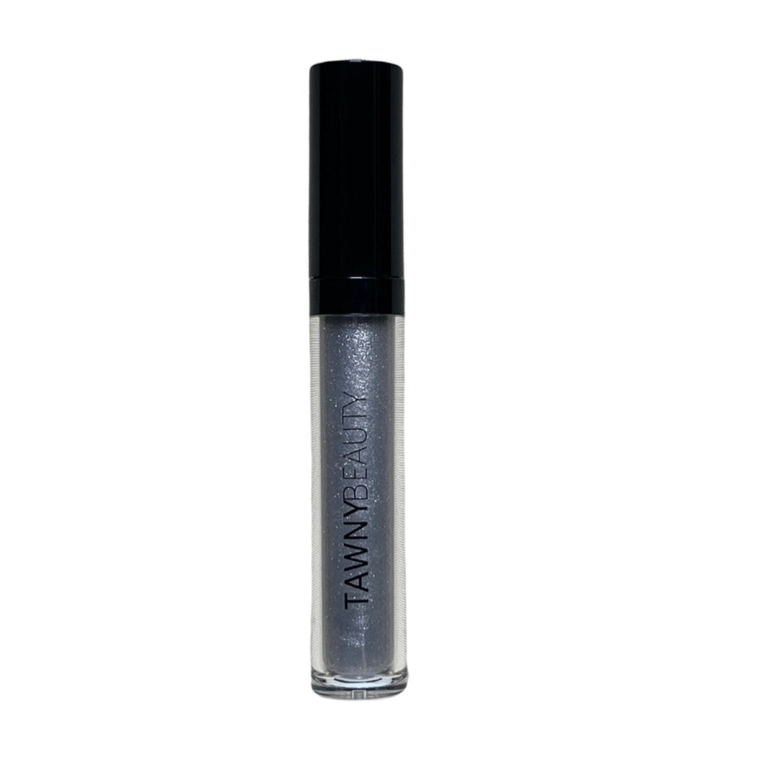 Tawny Beauty, Diamond Drip Lipgloss, Color is clear with silver sparkles, Cruelty free, Gluten free, Paraben free, Vegan, Black-owned, Woman-owned cosmetic makeup brand based in Atlanta, Georgia, Made in the USA